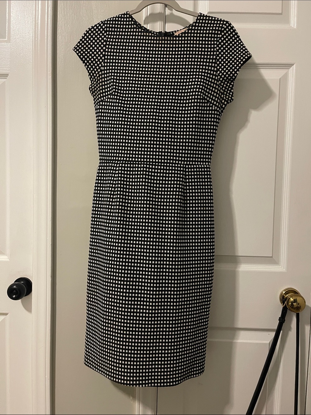 Black & White Gingham Midi Dress Size Medium